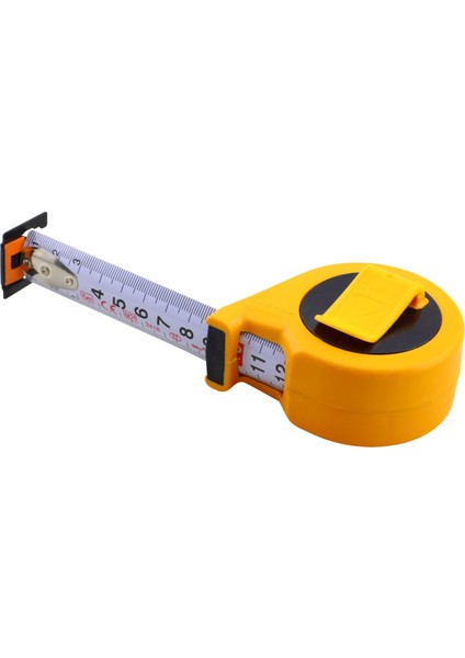Mıknatıslı Helix Çift Taraflı Şerit Metal Metre 5 Metre En 25 mm Ölçüm Ölçme Plastik Kasalı 1 Adet