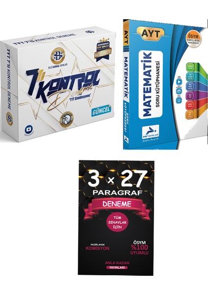 Tyt Kontrol 7'li Deneme / Ayt Matematik Soru Kütüphanesi