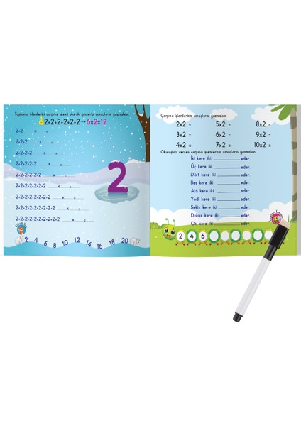 Çarpma Öğreten Oyuncak - Çarpma Öğreten Kitap 2'li Set