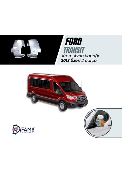 Ford Transit Uyumlu Krom Ayna Kapağı 2 Prç. 2013 Üzeri P.çelik