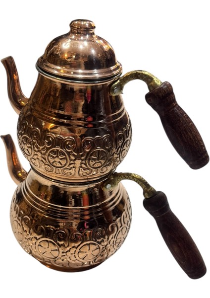 seymenbıçakçılık Küçük Boy Bakır Çaydanlık El Dövmesi