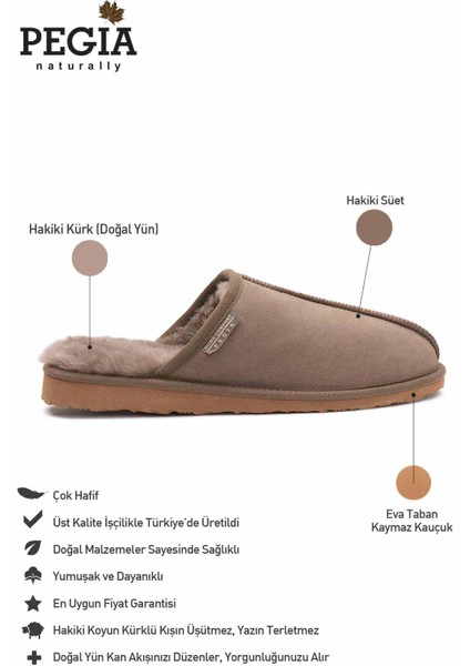 Hakiki Kürklü Erkek Ev Terliği 111030