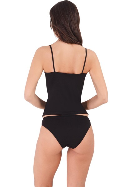 8700 Siyah Renk 2li Atlet Dantelli Takım modelleri