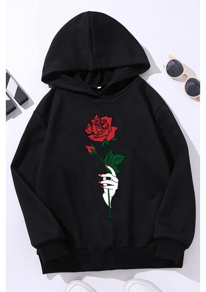 Only Trendwear Çocuk Rose Baskılı Sweatshirt