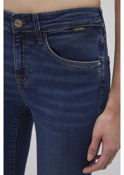 Mona Streç Pamuklu Slim Straight Normal Bel Düz Paça Jeans Bayan Kot Pantolon 1049787784 fırsatları