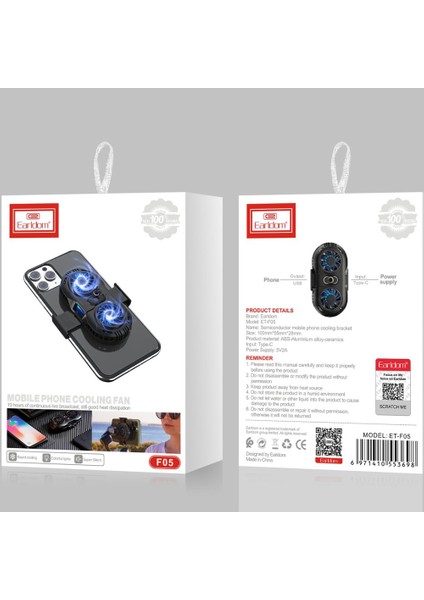 F05 Işıklı Radyatör Telefon Soğutucu Fan indirimleri