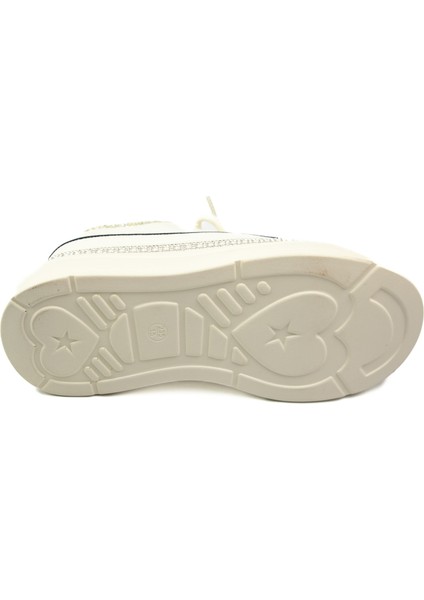 423 - 7 Bej Taşlı Kadın Sneaker