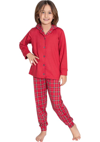 Anne Kız Lüx Milan Kumaş %100 Pamuklu Ekoseli Önden Düğmeli Pijama Takımı (Anne Kız Ayrı Fiyatlandırılır.) fırsatları
