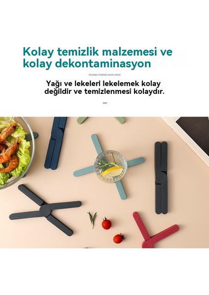 X-Şekilli Yaratıcı Katlanır Isı Yalıtım Yastığı Ev Mutfak Tencere Kase Fincan Tabağı Isı Geçirmez Paspas (Yurt Dışından)