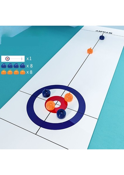 Çocuklar Bulmaca Rahat Oyun Masaüstü Curling Çift Oyuncak (Yurt Dışından)