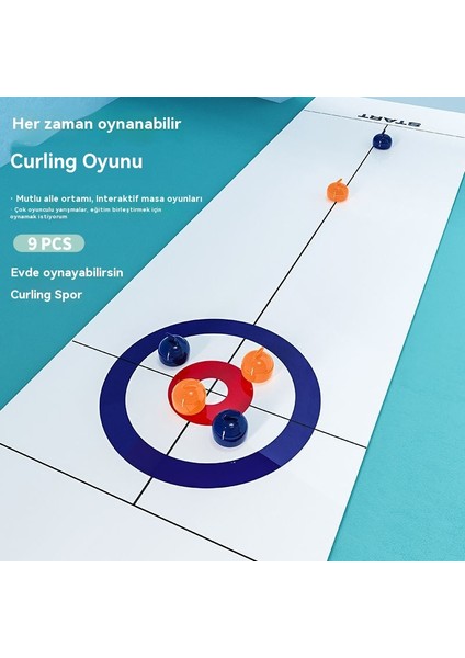 Çocuklar Bulmaca Rahat Oyun Masaüstü Curling Çift Oyuncak (Yurt Dışından)