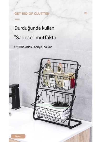 Mutfak Sebze Depolama Çok Katmanlı Taban Sebze ve Meyve Depolama Rafı (Yurt Dışından)