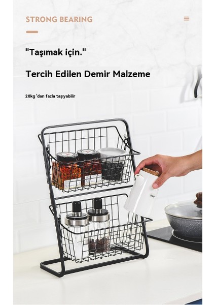 Mutfak Sebze Depolama Çok Katmanlı Taban Sebze ve Meyve Depolama Rafı (Yurt Dışından)