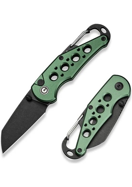Pragma Thumb Stud & Button Lock Knife Green Aluminum Handle With S/s Carabiner & Bottle Opener Nitro-V Çakı fiyatları