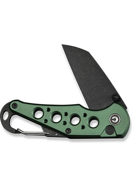 Pragma Thumb Stud & Button Lock Knife Green Aluminum Handle With S/s Carabiner & Bottle Opener Nitro-V Çakı fırsatları