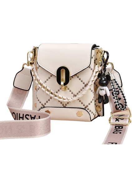 Mini Baskı Küçük Kare Çanta Sonbahar ve Kış Yeni 2025 Çanta Kadın Zarif Cep Telefonu Çantası Eğlence Moda Crossbody Omuz Basit (Yurt Dışından)