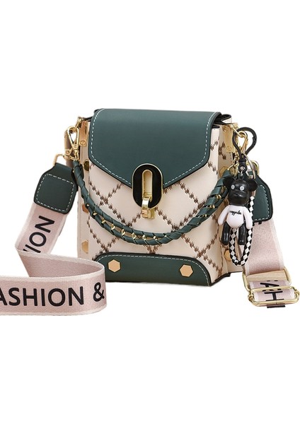 Mini Baskı Küçük Kare Çanta Sonbahar ve Kış Yeni 2025 Çanta Kadın Zarif Cep Telefonu Çantası Eğlence Moda Crossbody Omuz Basit (Yurt Dışından)