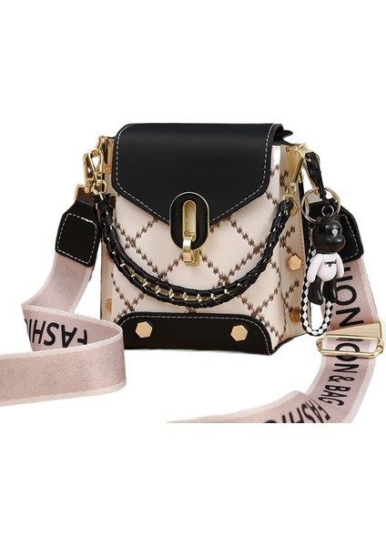 Mini Baskı Küçük Kare Çanta Sonbahar ve Kış Yeni 2025 Çanta Kadın Zarif Cep Telefonu Çantası Eğlence Moda Crossbody Omuz Basit (Yurt Dışından)