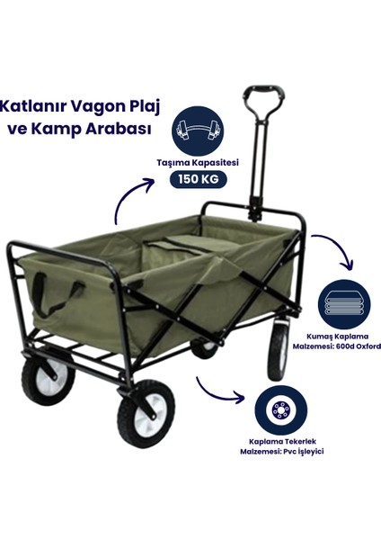 Katlanır Vagon Plaj ve Kamp Arabası indirimleri