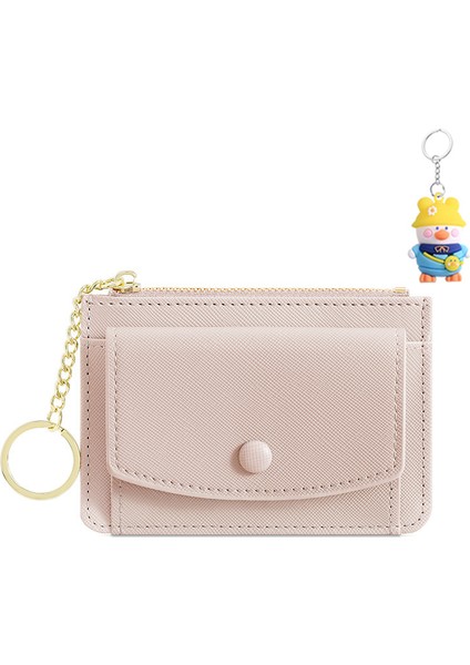 Anahtarlık Bayan Para Cüzdanı Sevimli Öğrenci Çoklu Kart Yuvası Fermuarlı Küçük Kart Tutucu (Yurt Dışından)