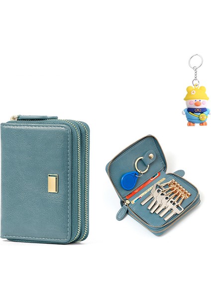 Cüzdan Erkek ve Kadın Evrensel Fermuar Depolama Anahtar Çantası Erişim Kontrolü Büyük Kapasiteli Çoklu Kart Yuvası Organ Kart Kutusu (Yurt Dışından)