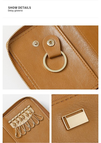 Cüzdan Erkek ve Kadın Evrensel Fermuar Depolama Anahtar Çantası Erişim Kontrolü Büyük Kapasiteli Çoklu Kart Yuvası Organ Kart Kutusu (Yurt Dışından) fırsatları