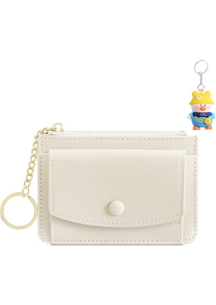 Anahtarlık Bayan Para Cüzdanı Sevimli Öğrenci Çoklu Kart Yuvası Fermuarlı Küçük Kart Tutucu (Yurt Dışından)