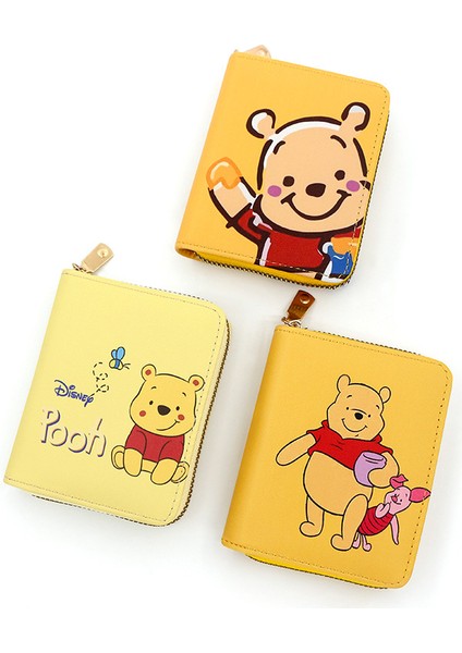 Mini Karikatür Cüzdan Ayı Para Cüzdanı Öğrenci Kart Tutucu Para Cüzdanı (Yurt Dışından) fırsatları