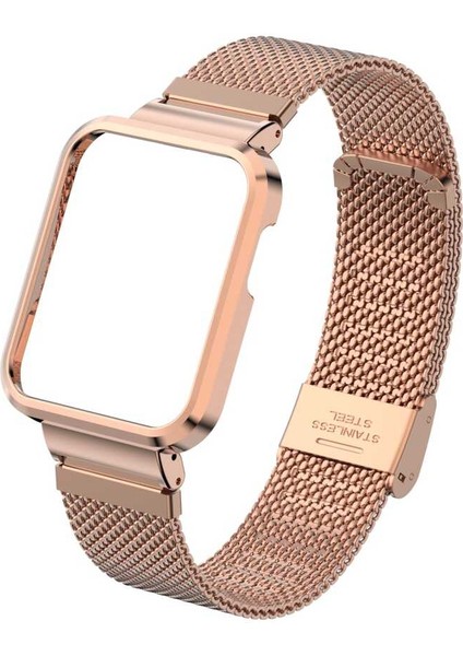 Xiaomi Redmi Watch (Mi Watch Lite) Uyumlu Krd-59 Metal Kordon Zore - Siyah