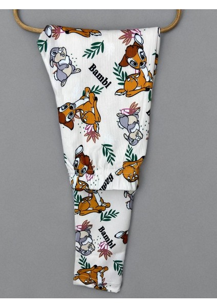 Kız Çocuk Dijital Baskılı Pamuk Tayt