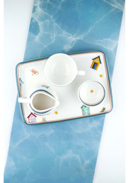 Beach Huts Porselen Tepsili Çay Fincanı & Lokumluk & Sütlük fiyatları