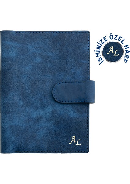 Twingold Kişiye Özel Rainbow A5 Defter ve Ajanda Kılıfı Saks Mavisi