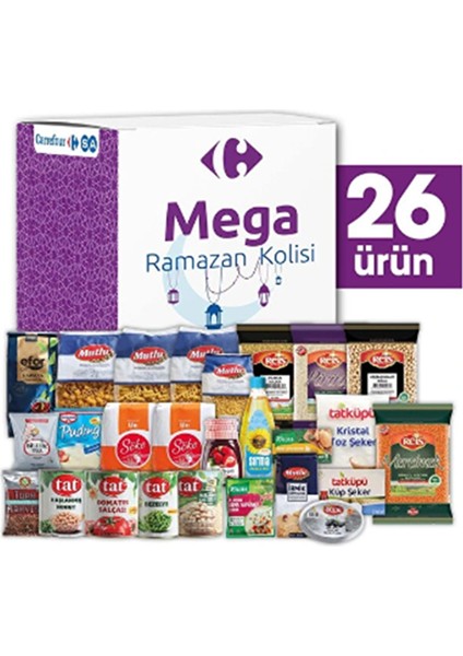 Mega Ramazan Kolisi İftar Sofralarına Uygun Çeşitli Ürünler 1000 G