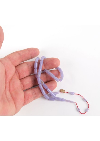 Kadim Katalin Eski Amerikan Istaka Kapsül Kesim 4X9 Mm Tesbih -Lila -Ibrahim Yeşilnacar Usta Işi