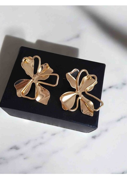 Pirinç Kaplama Gold Çiçek Küpe fiyatları