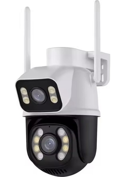 Ptz 3 Mp 4K Ultra Hd Akıllı Çift Kamera,2 Yönlü Ses,Gece Görüşlü,Yapay Zeka Hareket Takip