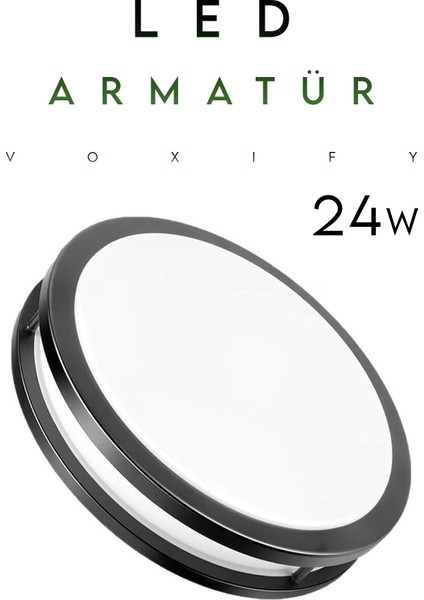 24W Siyah Kasa Dış Mekan Su Geçirmez Bahçe Balkon Tuvalet Banyo Koridor Glop LED Armatür Lambası 3200K Sarı Işık fiyatları