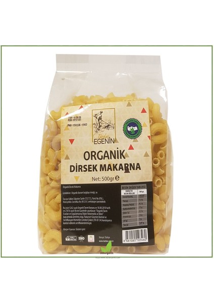 Organik Dirsek Makarna 500 gr