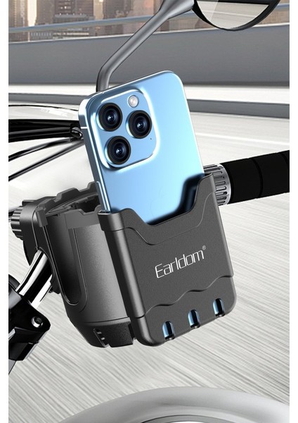EH293 Motosiklet Için Ayarlanabilir 2in1 Telefon ve Şişe Tutucu indirimleri
