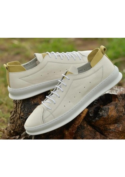 JF-5580 Erkek Yumuşak Deri Premium Sneaker Ayakkabı