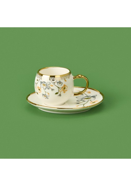 Jardim 12 Parça Porselen Kahve Fincan Seti - Renkli modelleri