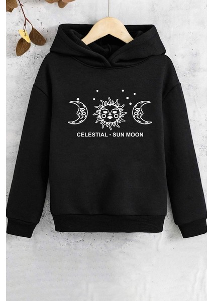 Only Trendwear Çocuk Celestial Sun Moon Baskılı Sweatshirt