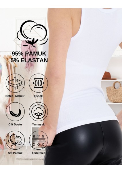 Kaşkorse Kalın Askılı Body Atlet, Fitilli Kumaş, Likralı, Beyaz Badi, 927, Xl modelleri
