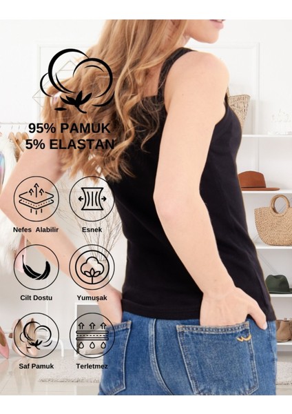 Kaşkorse Kalın Ip Askılı Atlet, Fitilli Kumaş, Likralı, Siyah, 931, Xl modelleri