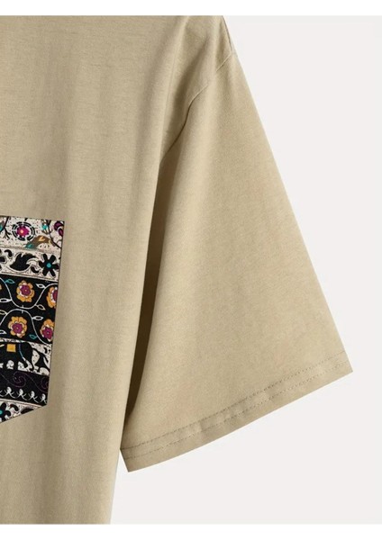 Ünisex Etnik Desenli Tişört Yeni Sezon Oversize Salaş fiyatları