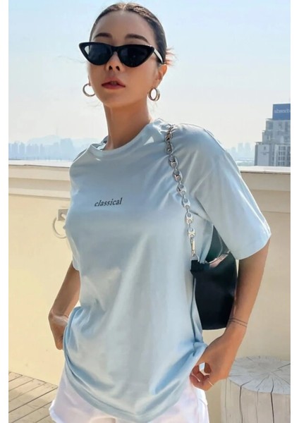 Unisex Classical Baskılı Oversize Tshirt fiyatları