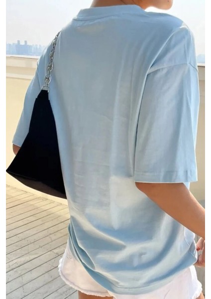 Unisex Classical Baskılı Oversize Tshirt fırsatları