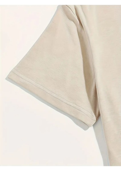 Erkek T-Shirt Palmiye Ağacı Baskılı Oversize Salaş fırsatları