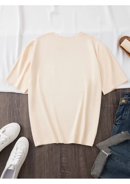 Kadın Brooklyn Baskılı T-Shirt Oversize Salaş indirimleri