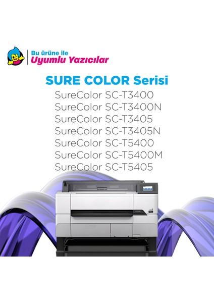 Epson T41F2 Muadil Kartuş Mavi/ Sure Colour SC-T3400 / T3405 / T5400 / T5405